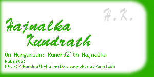 hajnalka kundrath business card